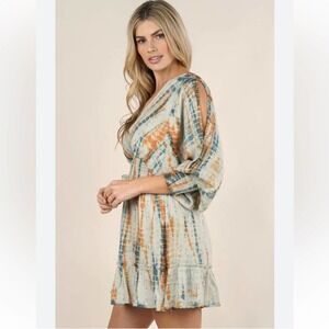 LOVESTITCH ~ Meet Me In Bali Tie-Dye Mini Dress ~ Size Small